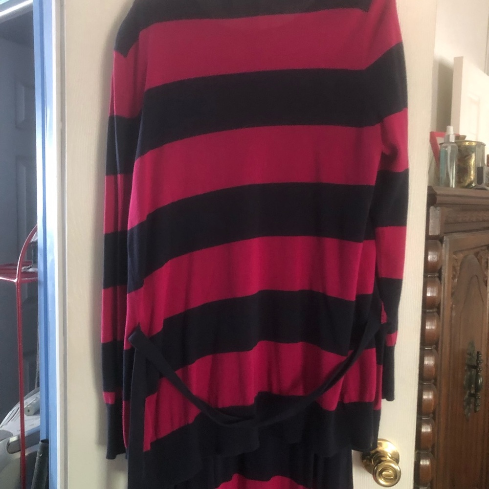Dress set with matching wrap tie sweater - Picture 2 of 3